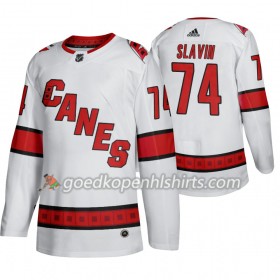 Carolina Hurricanes Jaccob Slavin 74 Adidas 2019-2020 Wit Authentic Shirt - Mannen